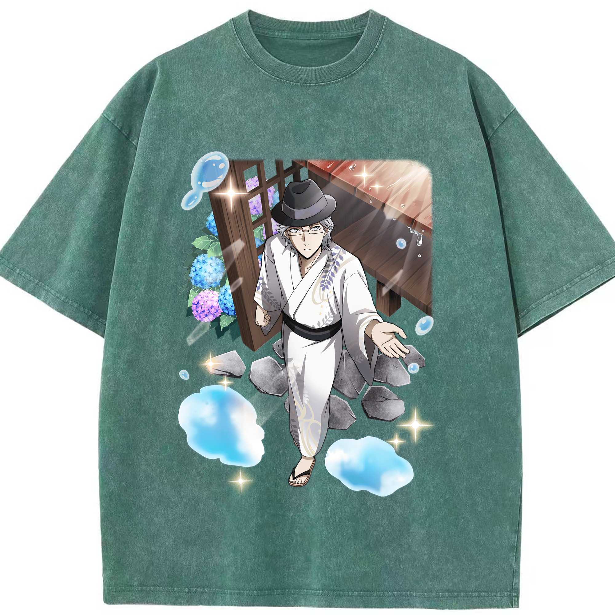 （画像用） 文豪ストレイドッグス Bungo Stray Dogs 綿100% ヴィンテージ風 半袖Tシャツ（フロントプリント）